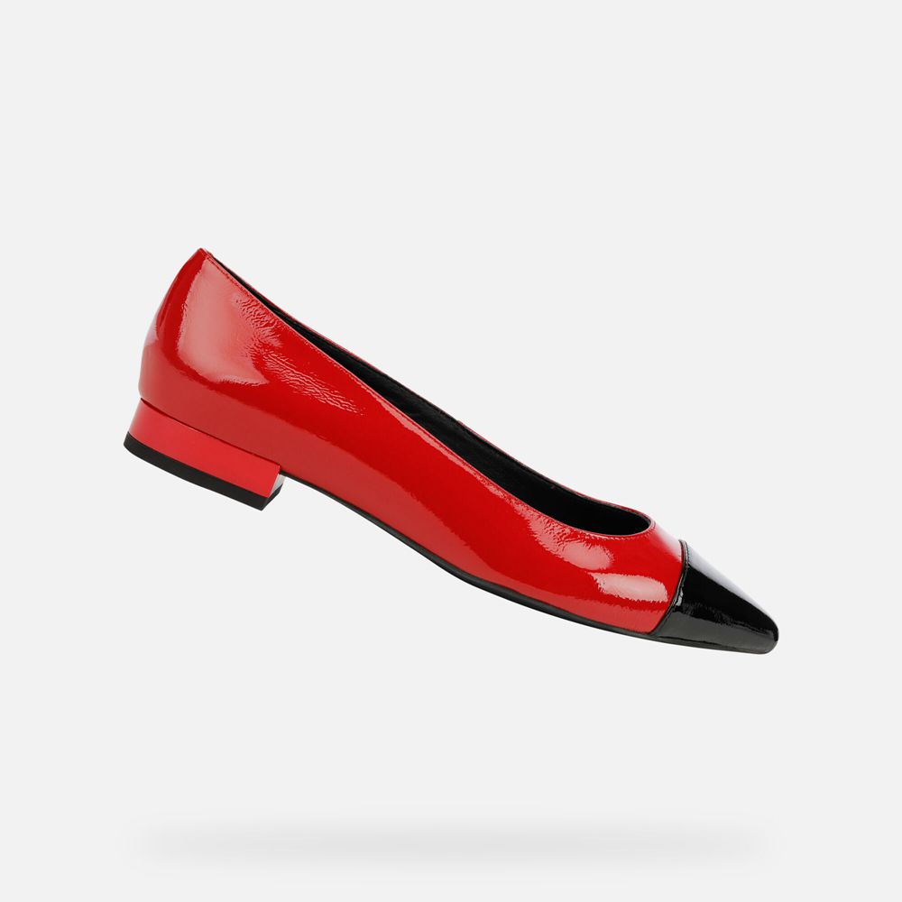 Ballerines Geox Charyssa - Rouge/Noir - Femme 015469-HCA